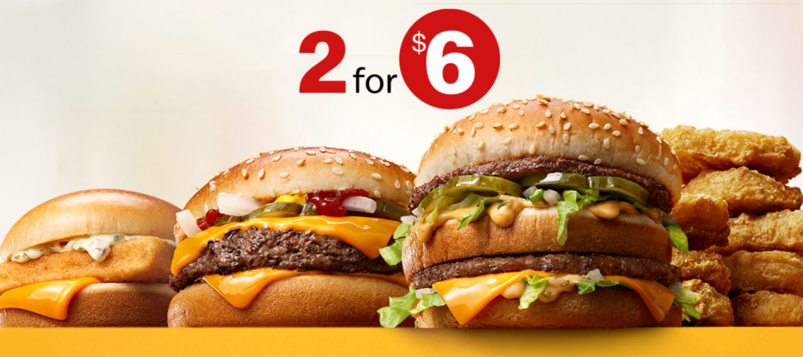 Does McDonalds Have The 2 For 6?